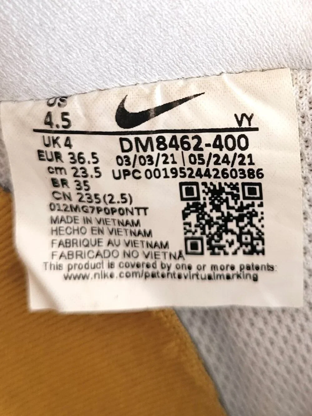 Nike x Undefeated Air Force 1 Low SP 'Dunk vs AF1' DM8462-400 - Size 4.5Y - Picture 8 of 9